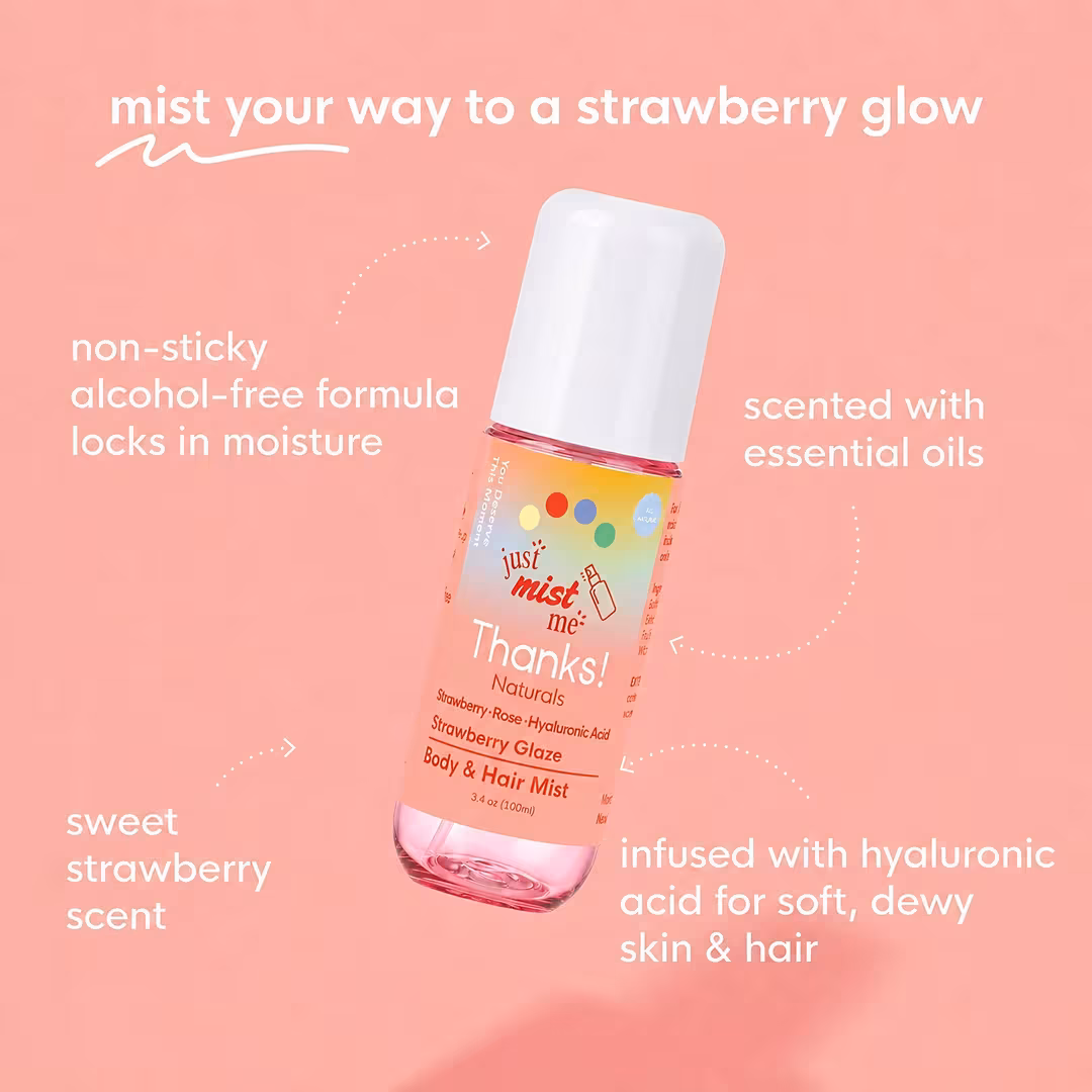 Thanks! Naturals  Strawberry Glaze Body & Hair Mist