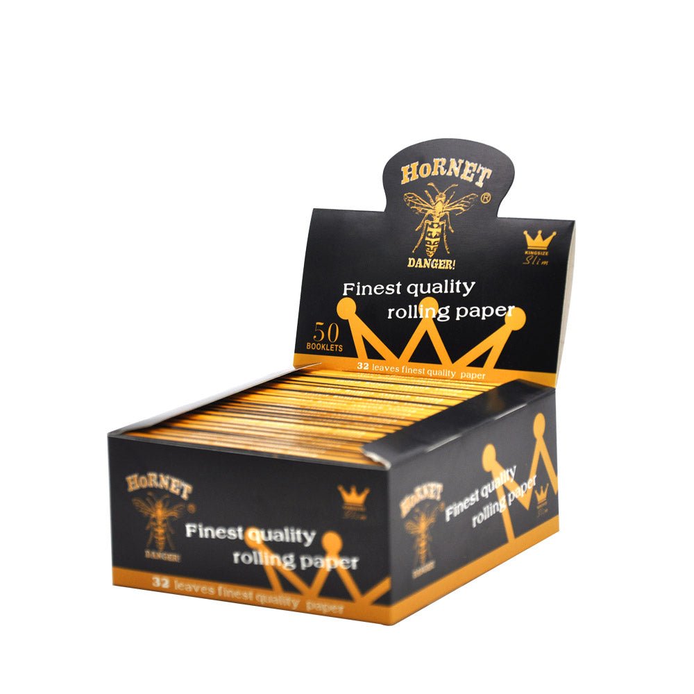 Hornet Black Kingsize 110mm Rolling Paper Box of 24 Booklets/1536 sheets
