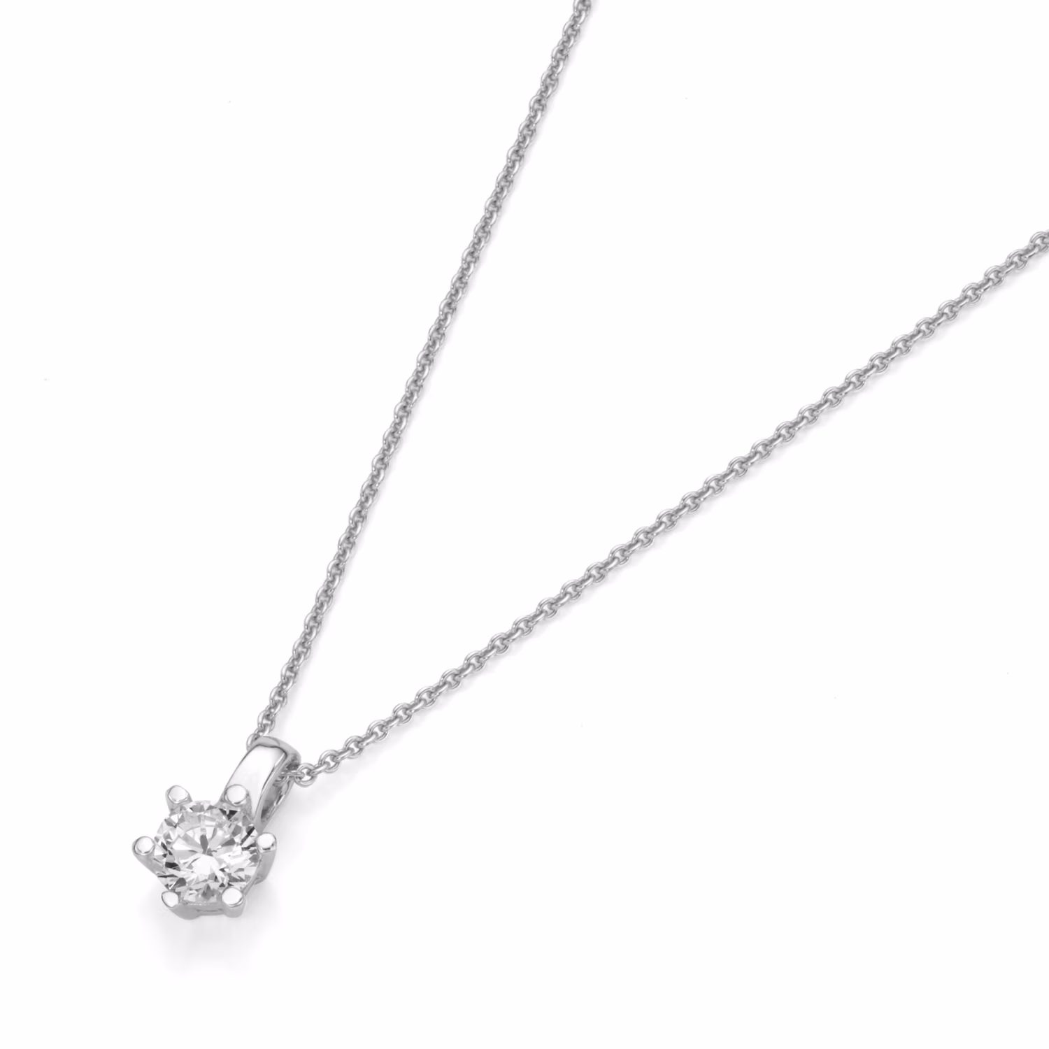 Kette klassisch mit Zirkonia, Silber 925