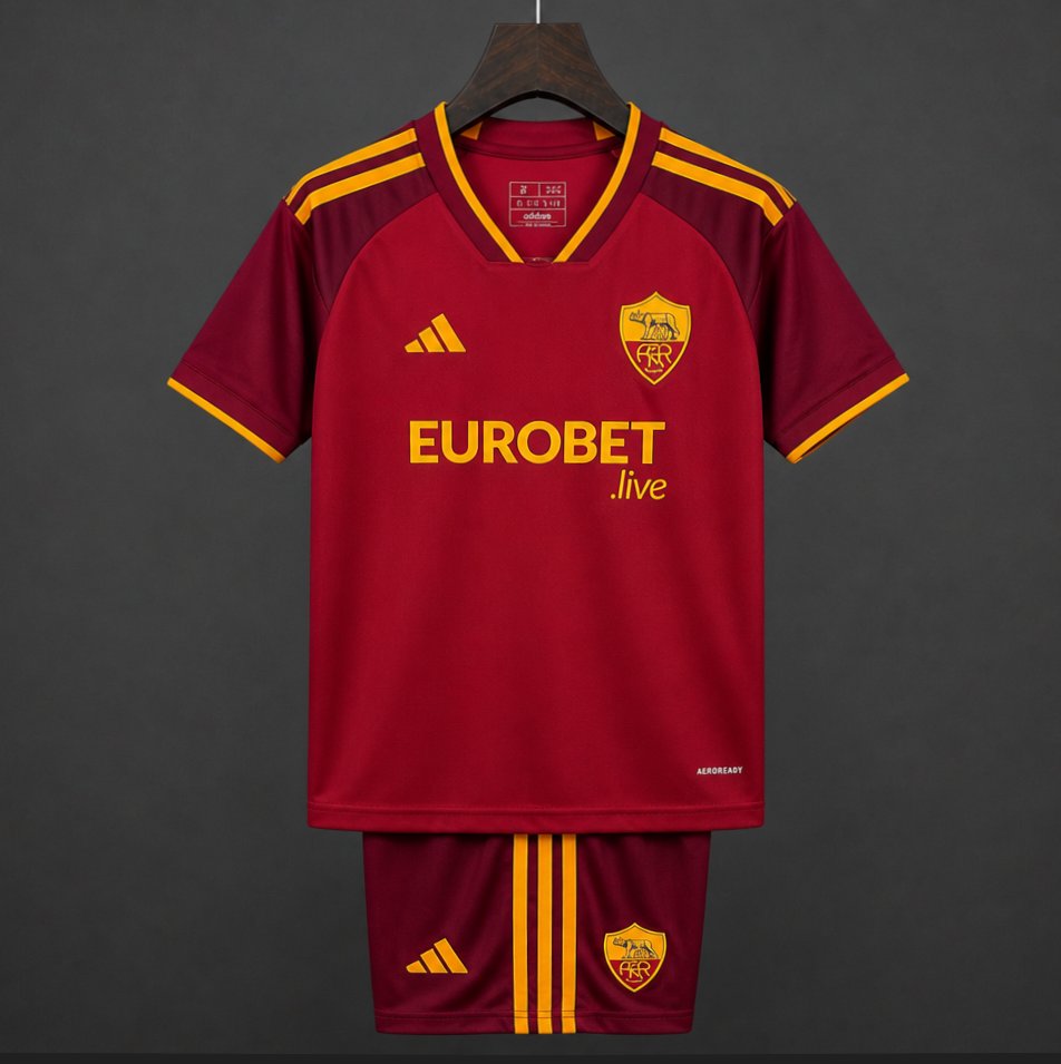 2026/2027 Roma Home Football Shirt (Adult Kids Kit socks)