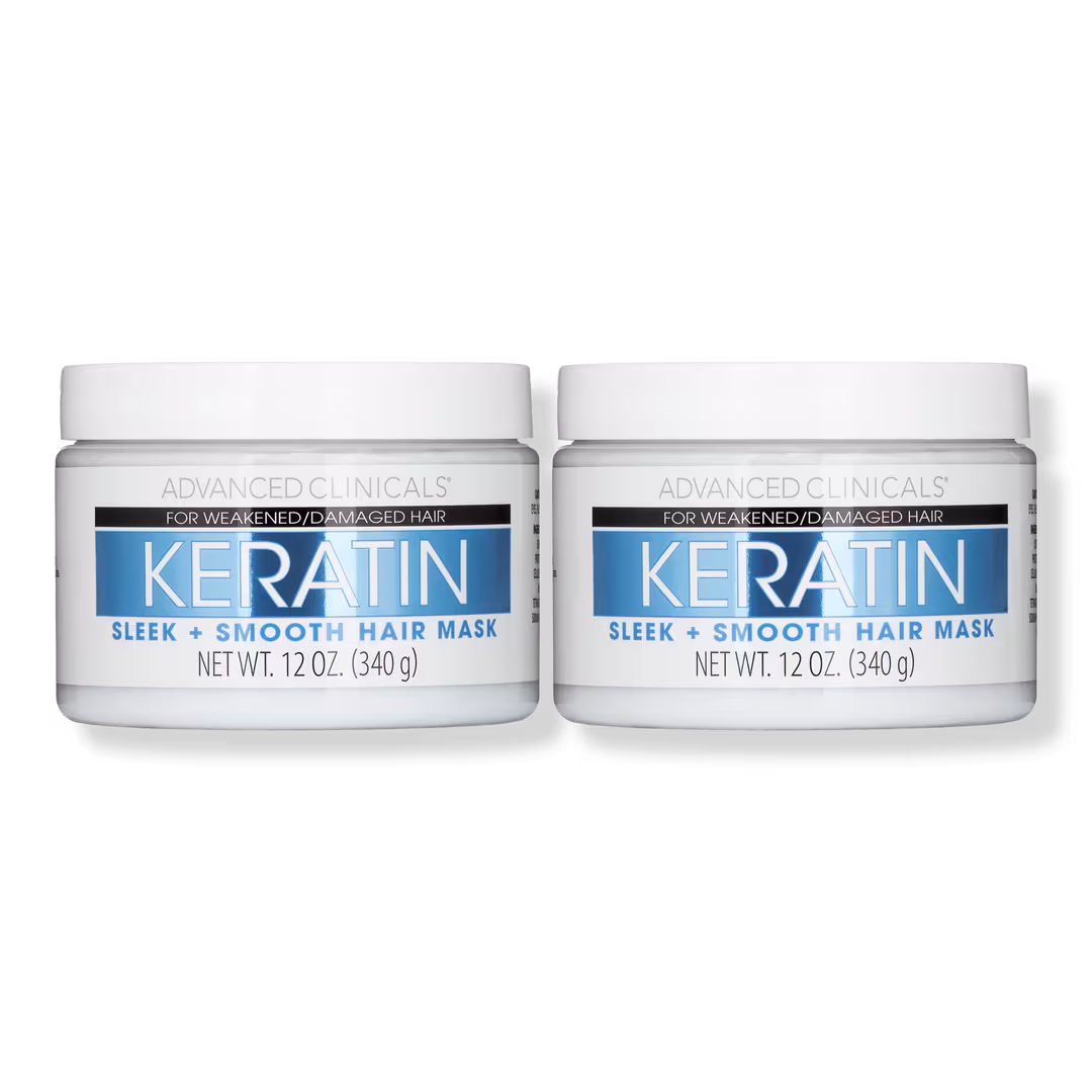 Advanced Clinicals  Sleek + Smooth Keratin Hair Mask