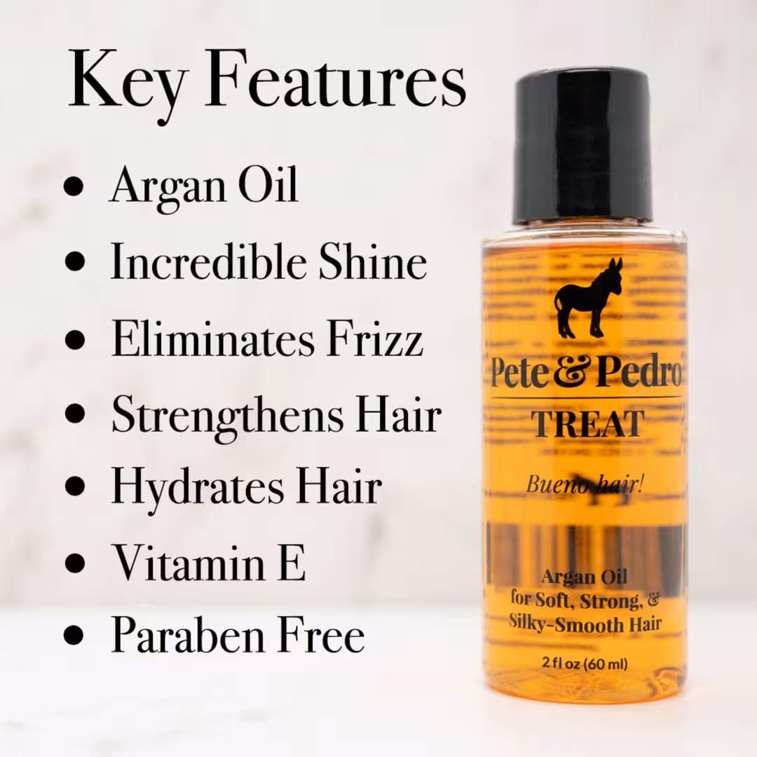 Pete & Pedro  Treat Argan Oil For Soft, Hydrated, Frizz-Free, Shiny Hair