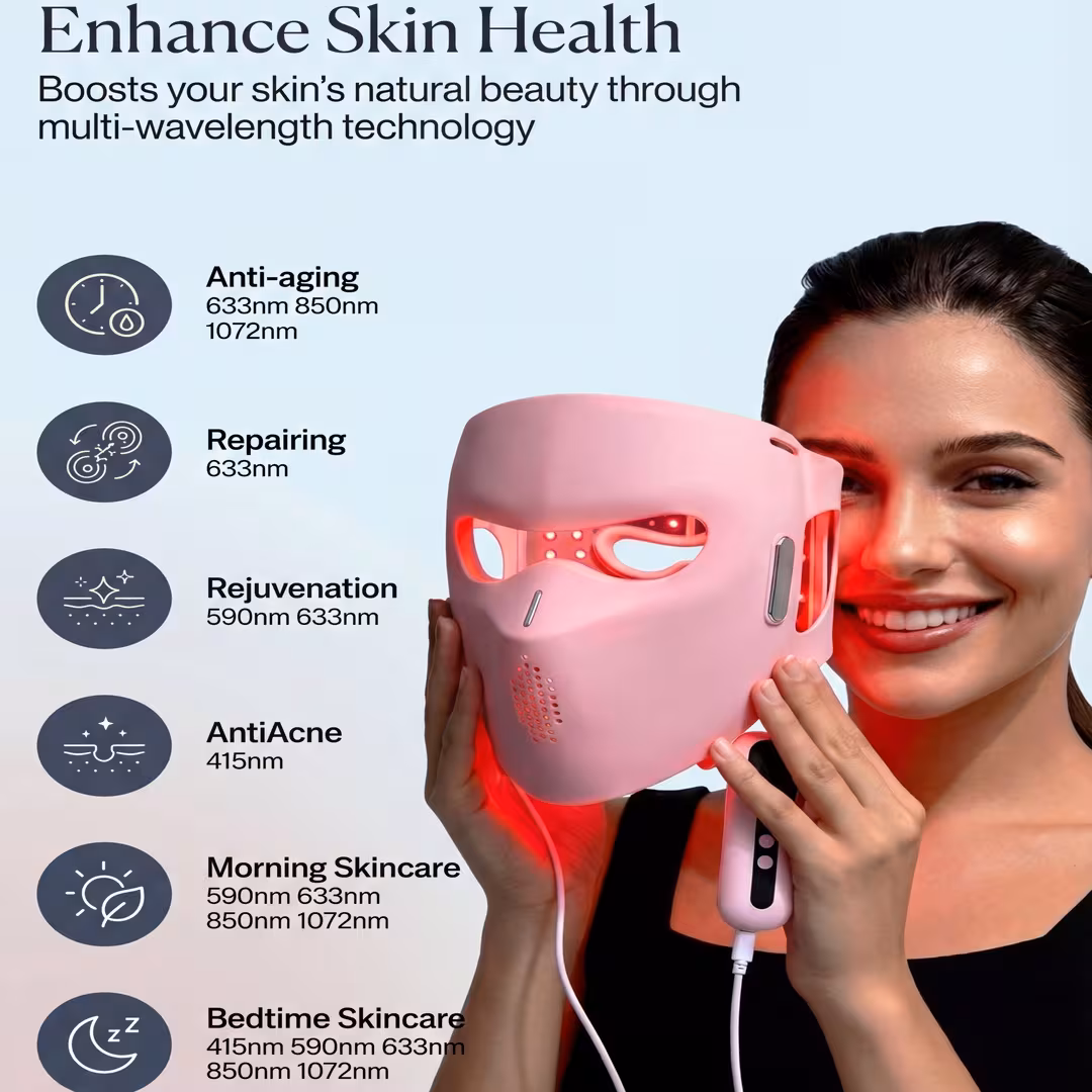 Lovery  4D LED Light Therapy Face Mask Medical Grade Silicone