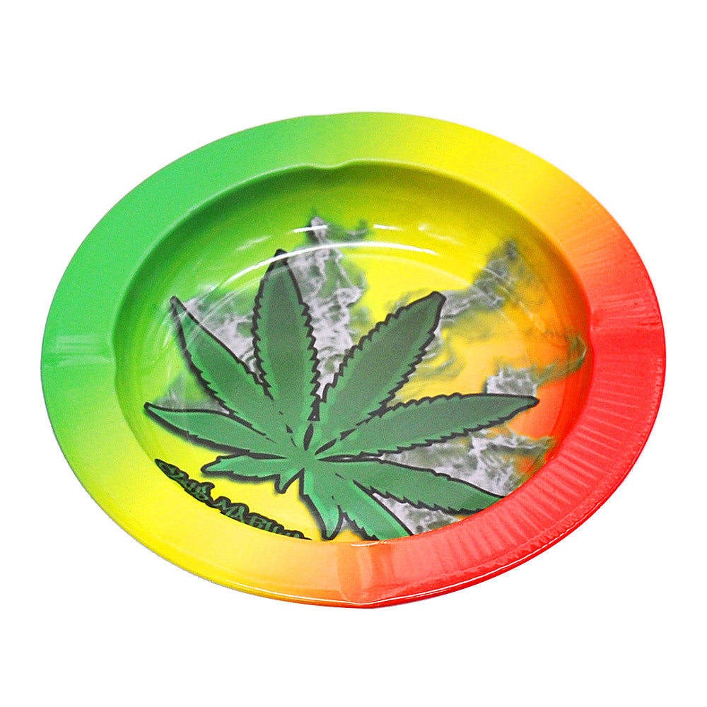 Marijuana Leaf Tin Ashtray (Random Pattern)