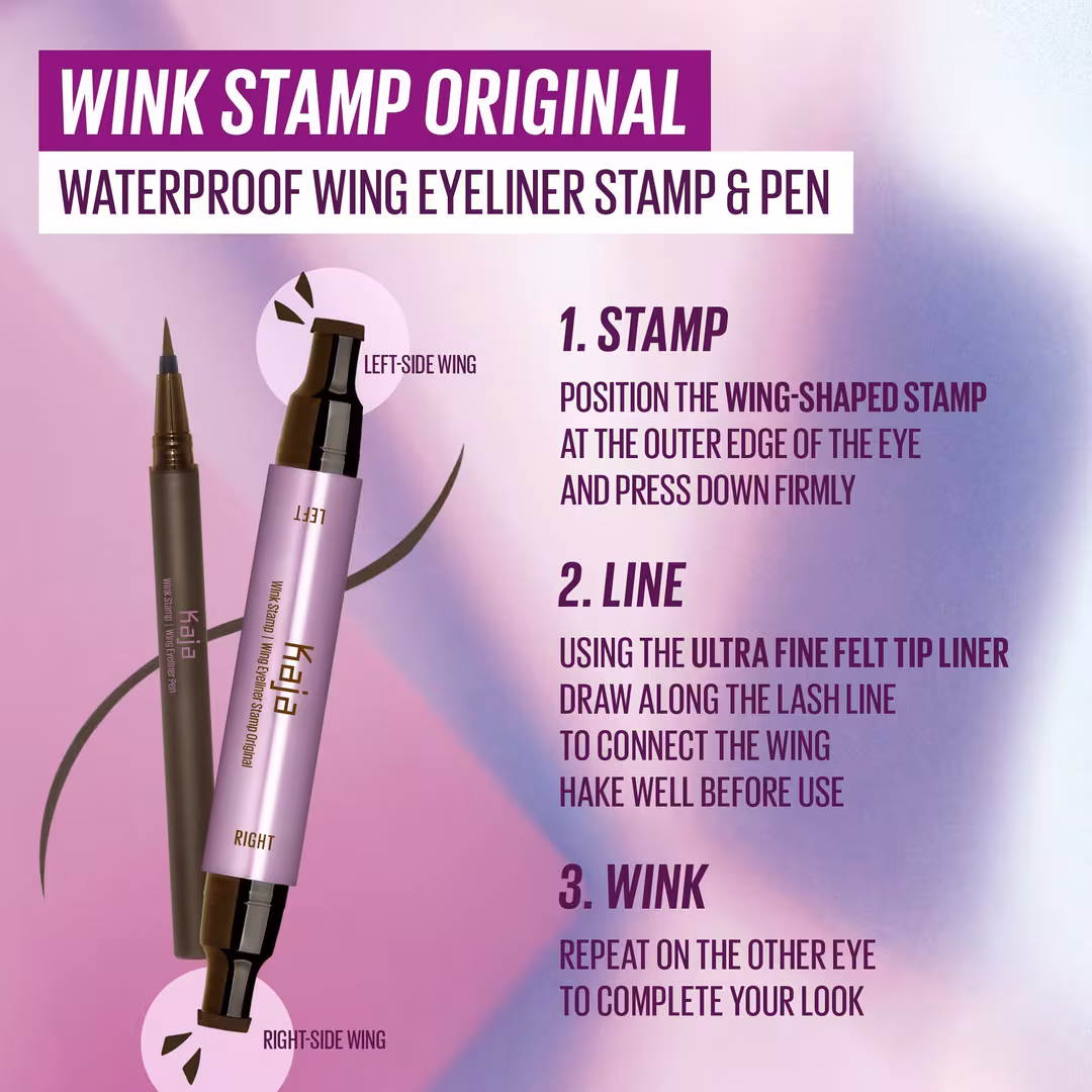 Kaja  Wink Stamp Waterproof Winged Eyeliner - Stamp & Liquid Pen