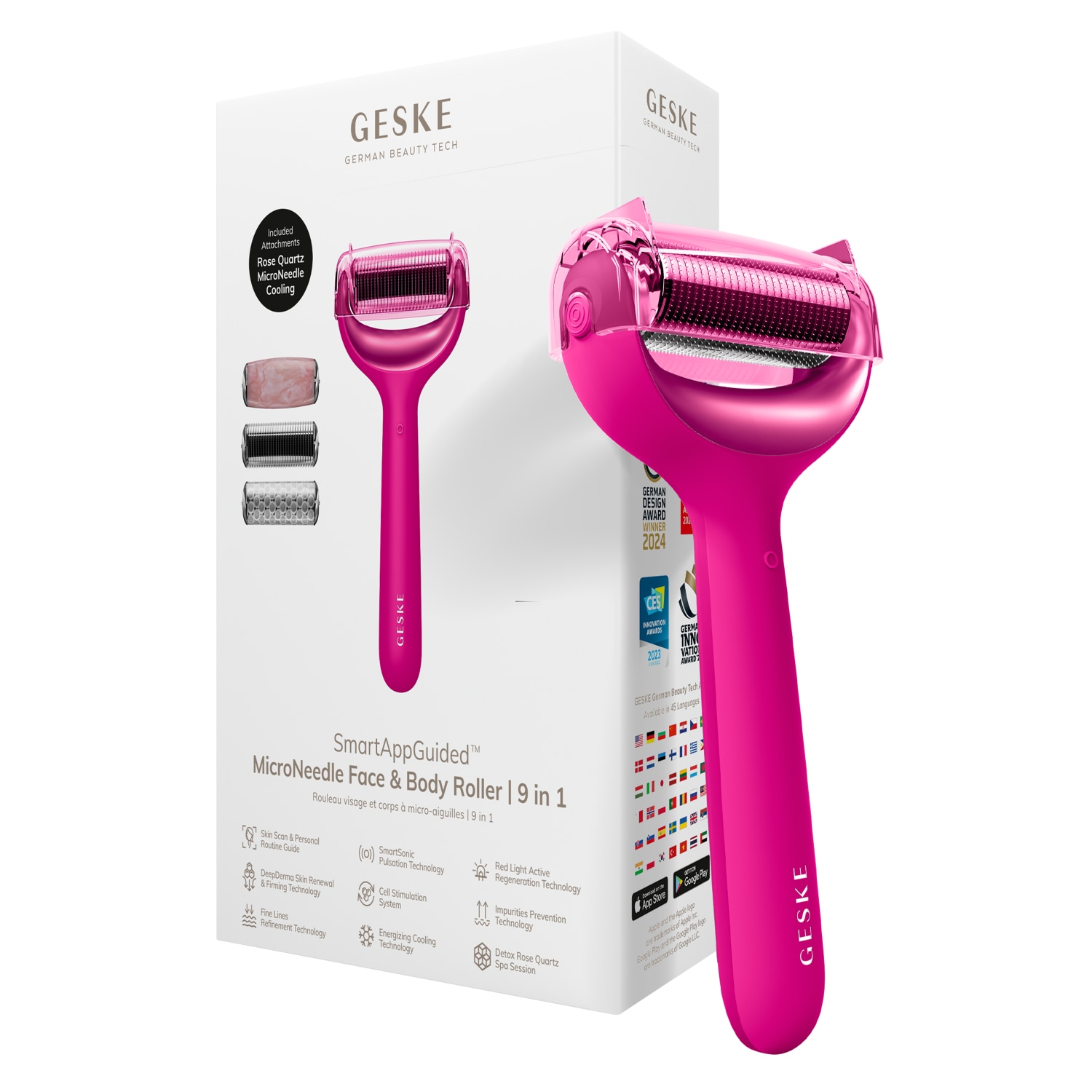 SmartAppGuided™ MicroNeedle Face & Body Roller | 9 in 1