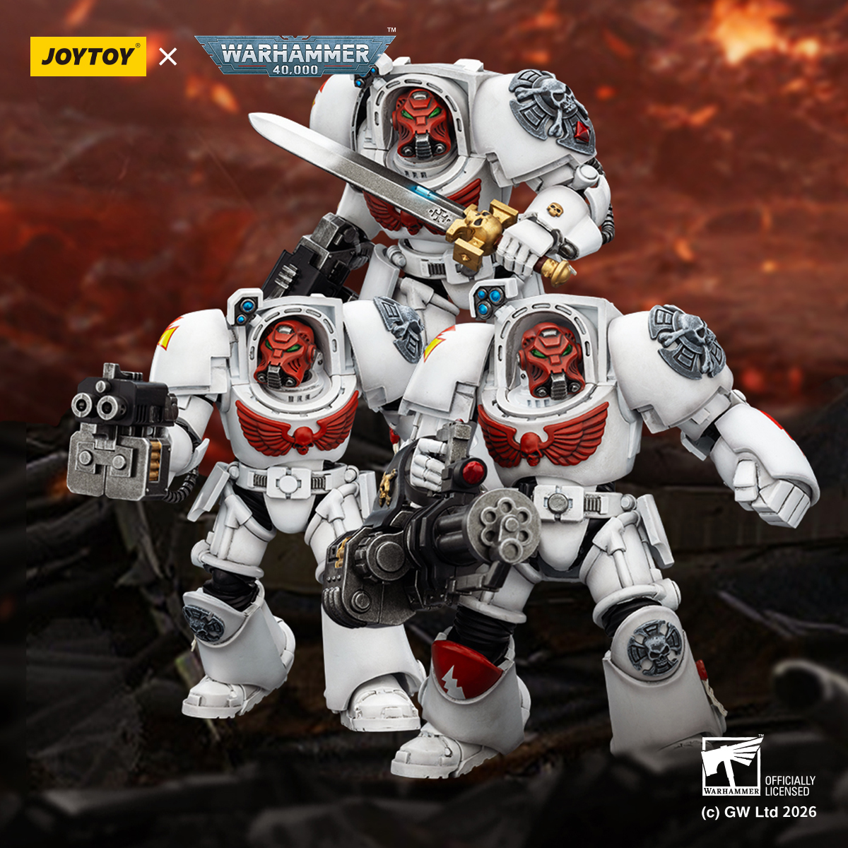 JOYTOY Warhammer 40k 1: 18 White Scars Terminators - JOYTOY WORLD
