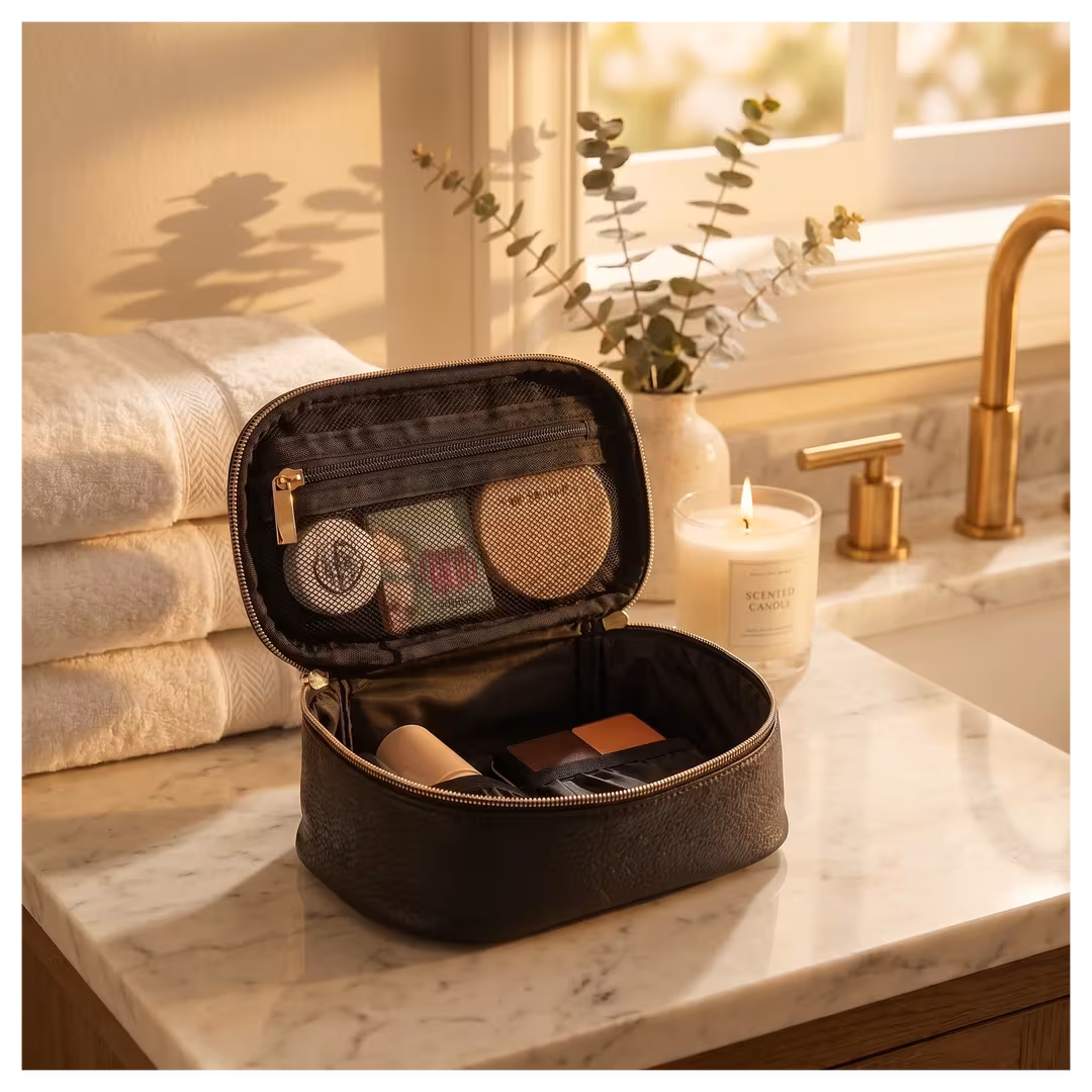 Joan & David  The Pebble Grain PU Cosmetic Case