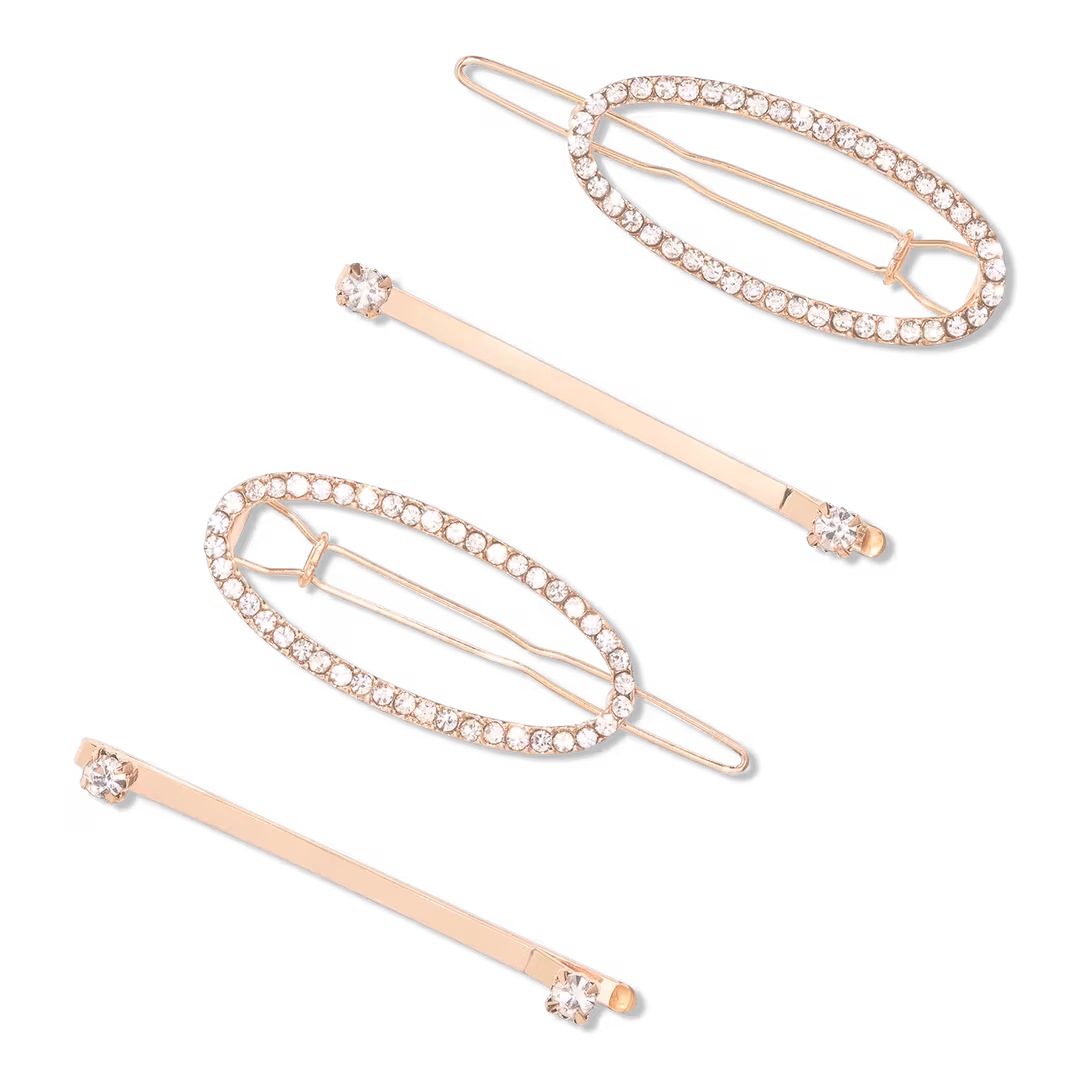 Conair Accessories  Gold-Tone Crystal Bobby Pin & Barrette Set