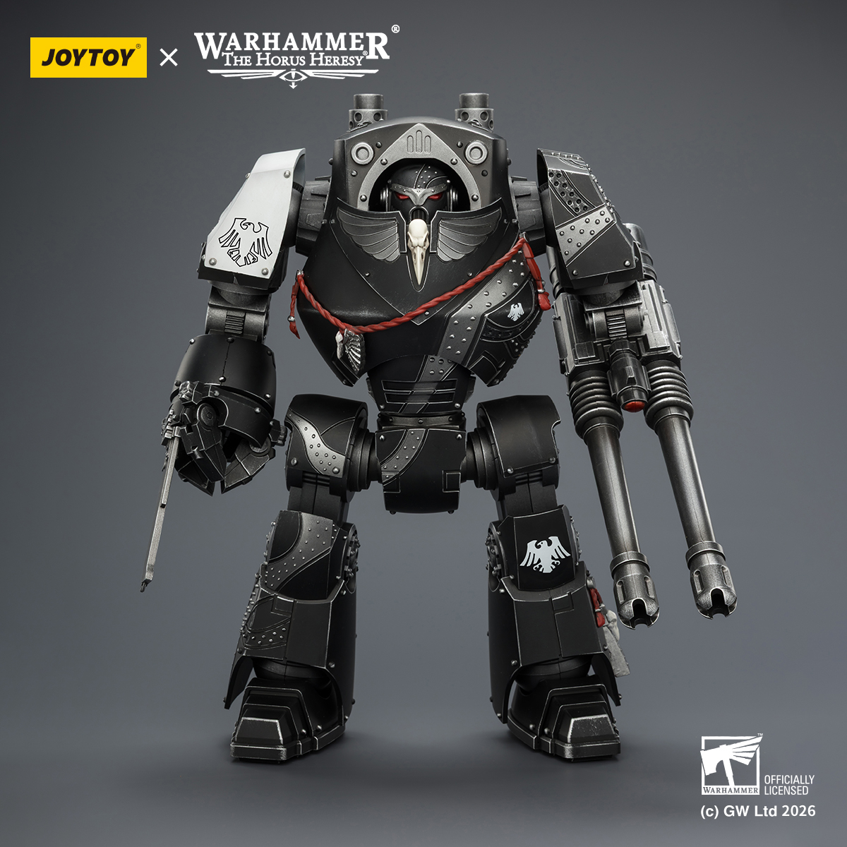 JOYTOY JT04186 Warhammer The Horus Heresy Raven Guard  Contemptor Dreadnought with Gravis autocannon and Chainfist - JOYTOY WORLD