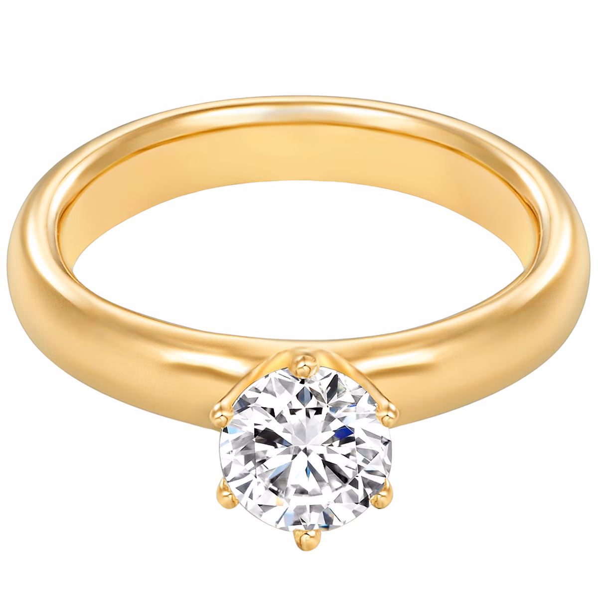 Ring aus Sterling Silber in gelbgold mit Zirkonia