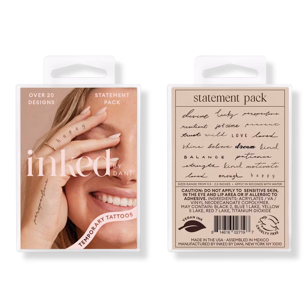Inked by Dani  Statement Temporary Tattoo Pack