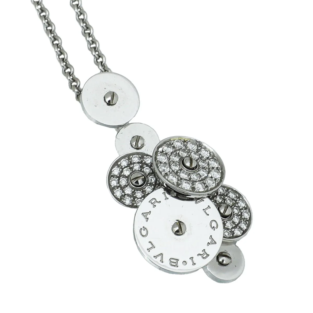 Bvlgari 18K White Gold Diamond Cicladi Necklace