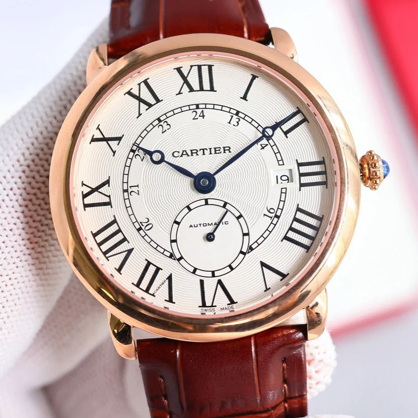 Cartier Watch RONDE LOUIS CARTIE 40MM ROSE GOLD WHITE DIAL
