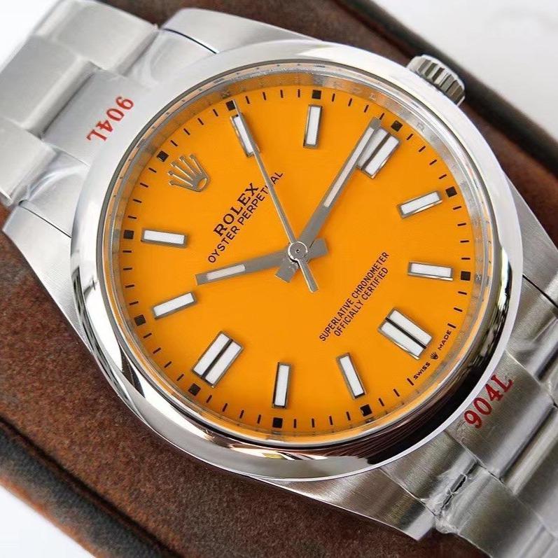 Rolex Watch OYSTER PERPETUAL 41 STAINLESS STEEL YELLOW DIAL Watch