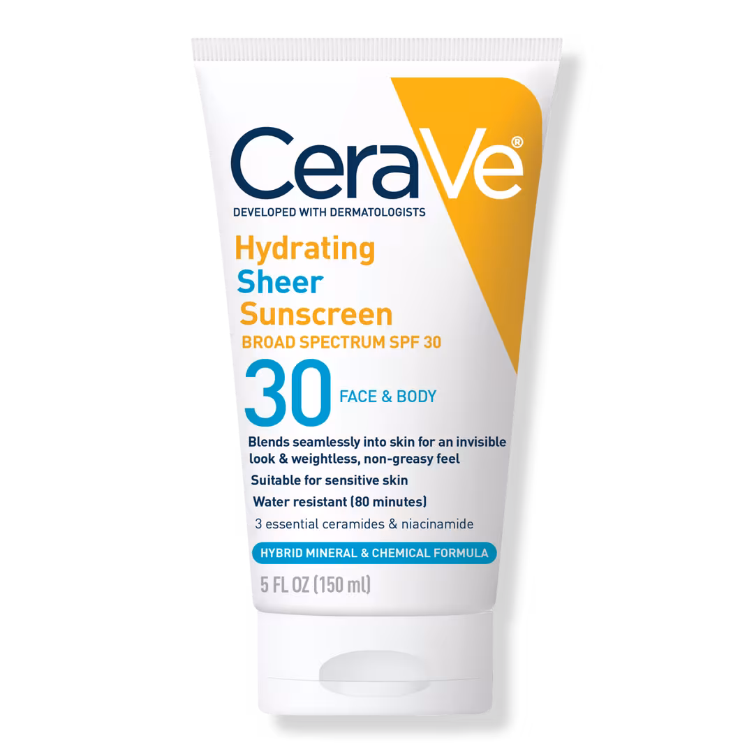 CeraVe  Hydrating Sheer Sunscreen SPF 30 Face & Body Lotion