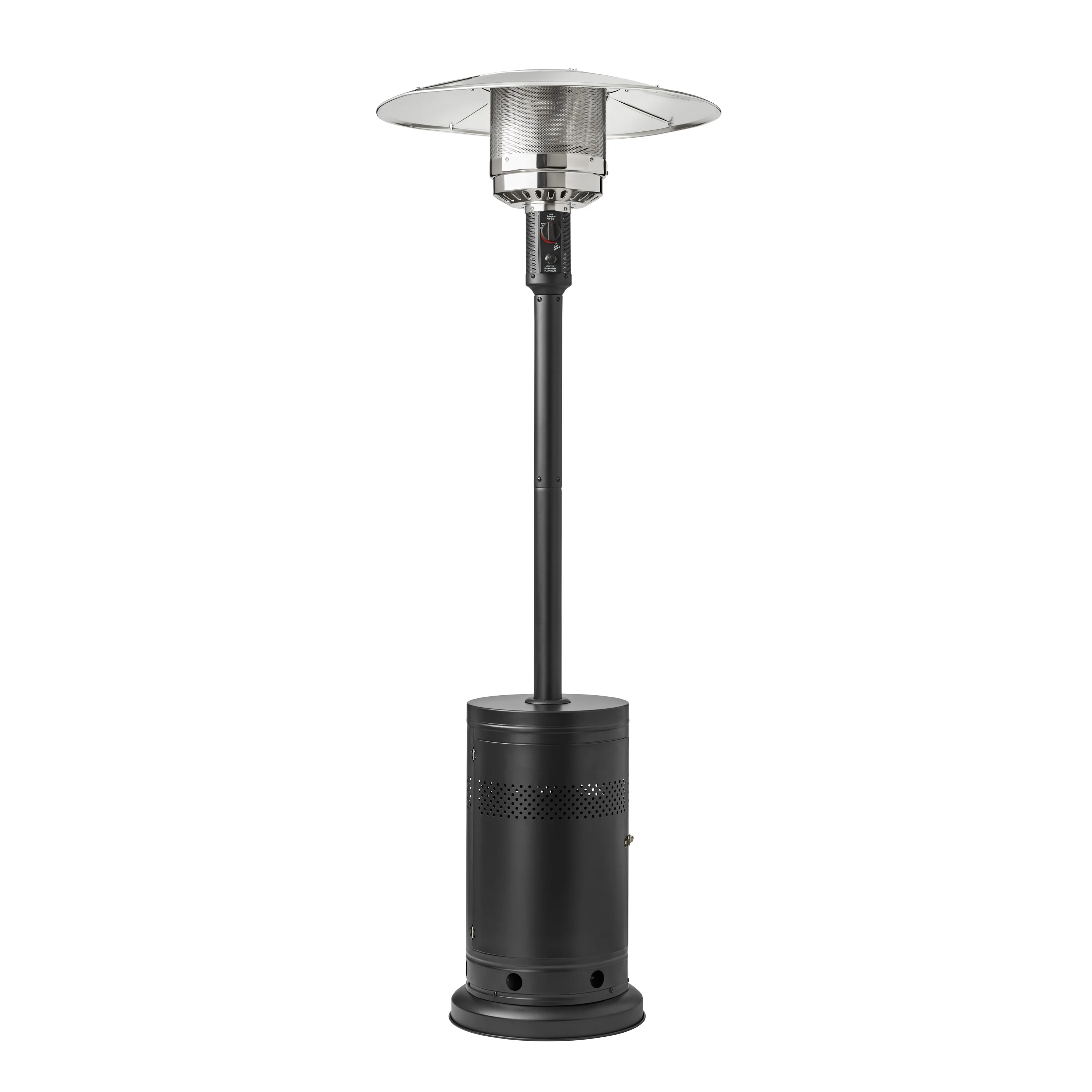 Mainstays 48,000 BTU Freestanding Metal Propane Patio Heater, Black