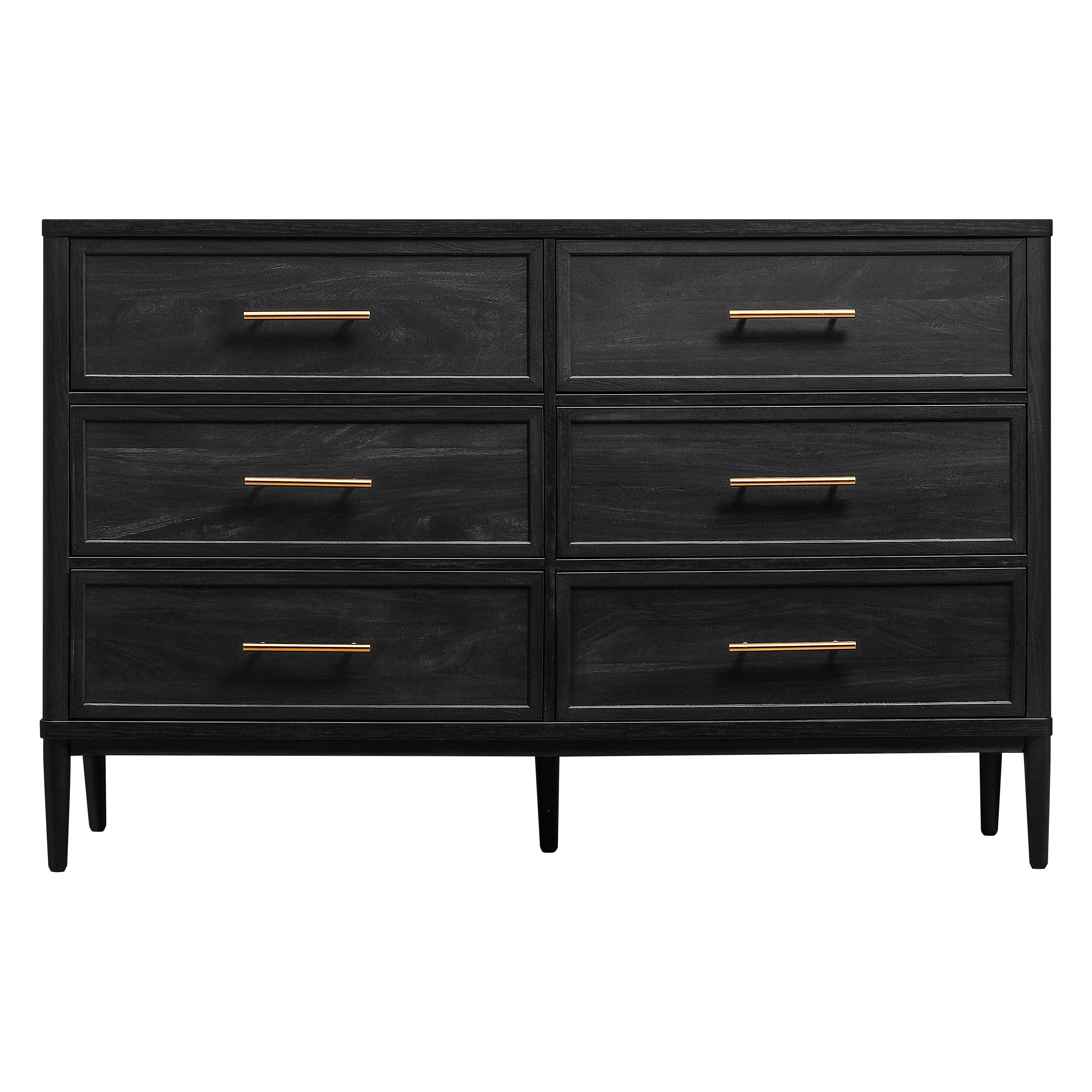 Better Homes & Gardens Oaklee 6 Drawer Dresser, Charcoal Finish
