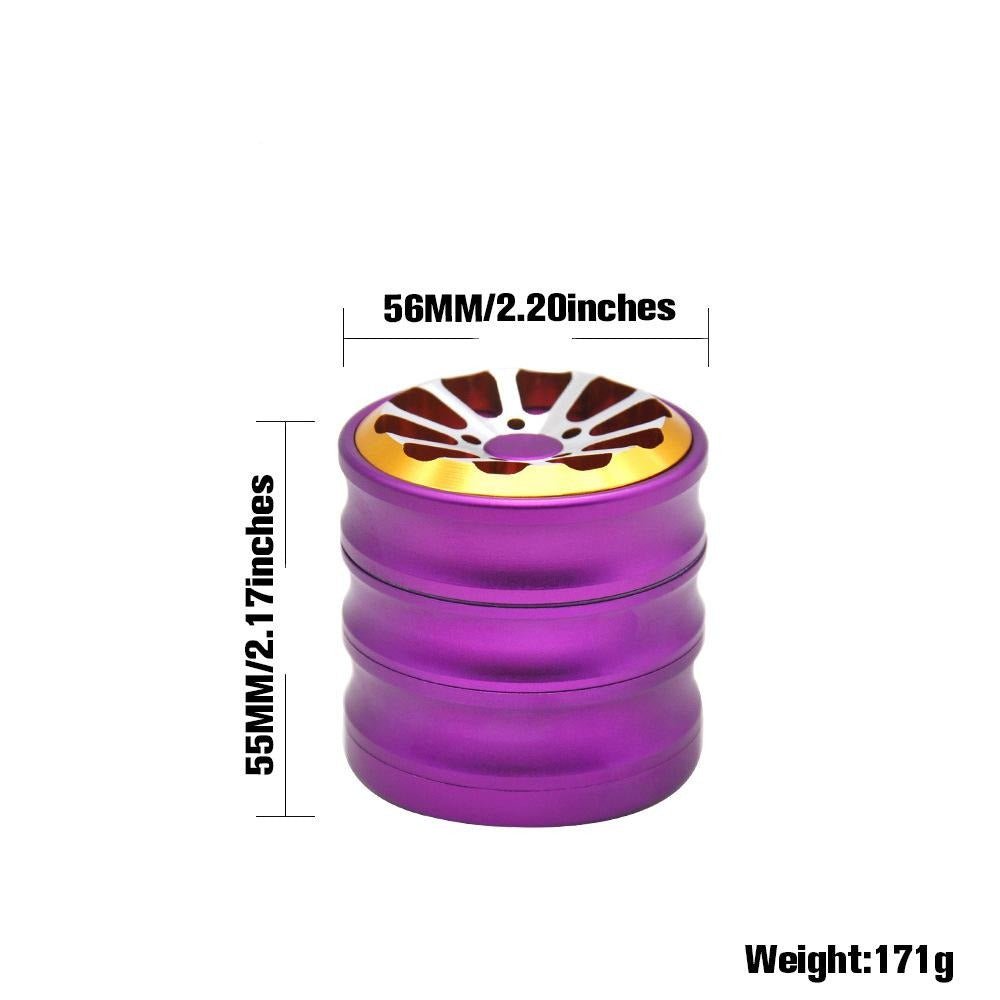 Wheel Aluminum Alloy Weed Grinder 4 Layer