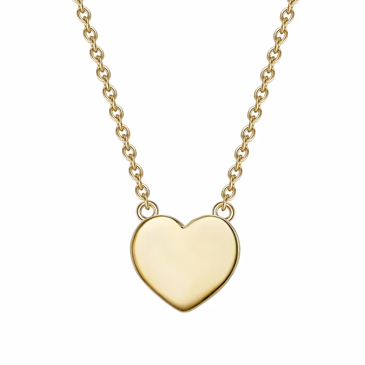 Halskette Herz Sterling Silber in Gelbgold