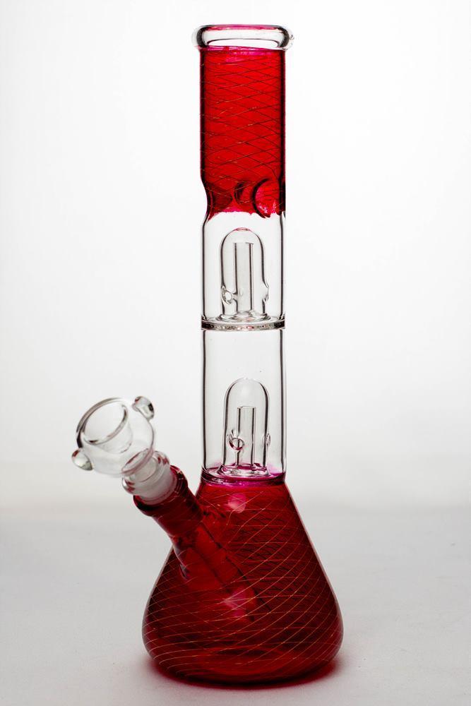12 Double Dome Patterned Beaker Bong