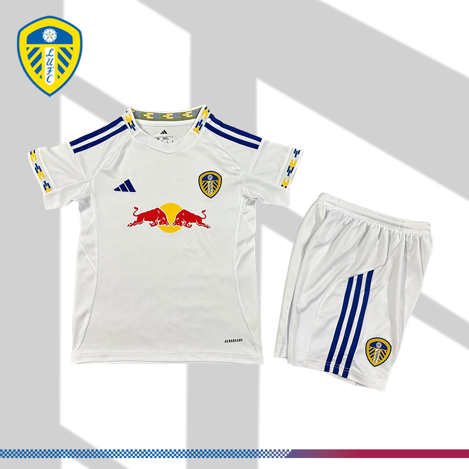 2025/2026 Leeds United Home Football Shirt (Kids Kit socks)