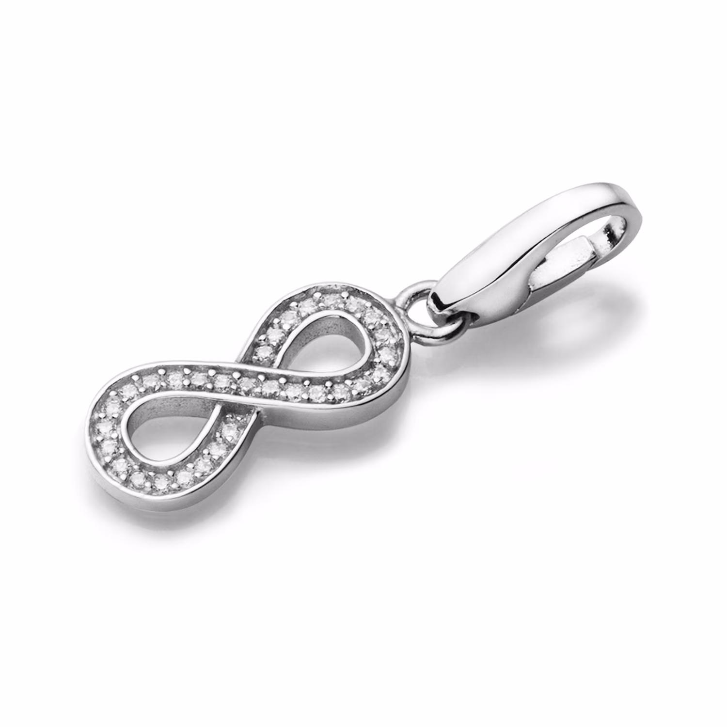 Charm Infinity (Unendlichkeit) mit Zirkonia, Silber 925