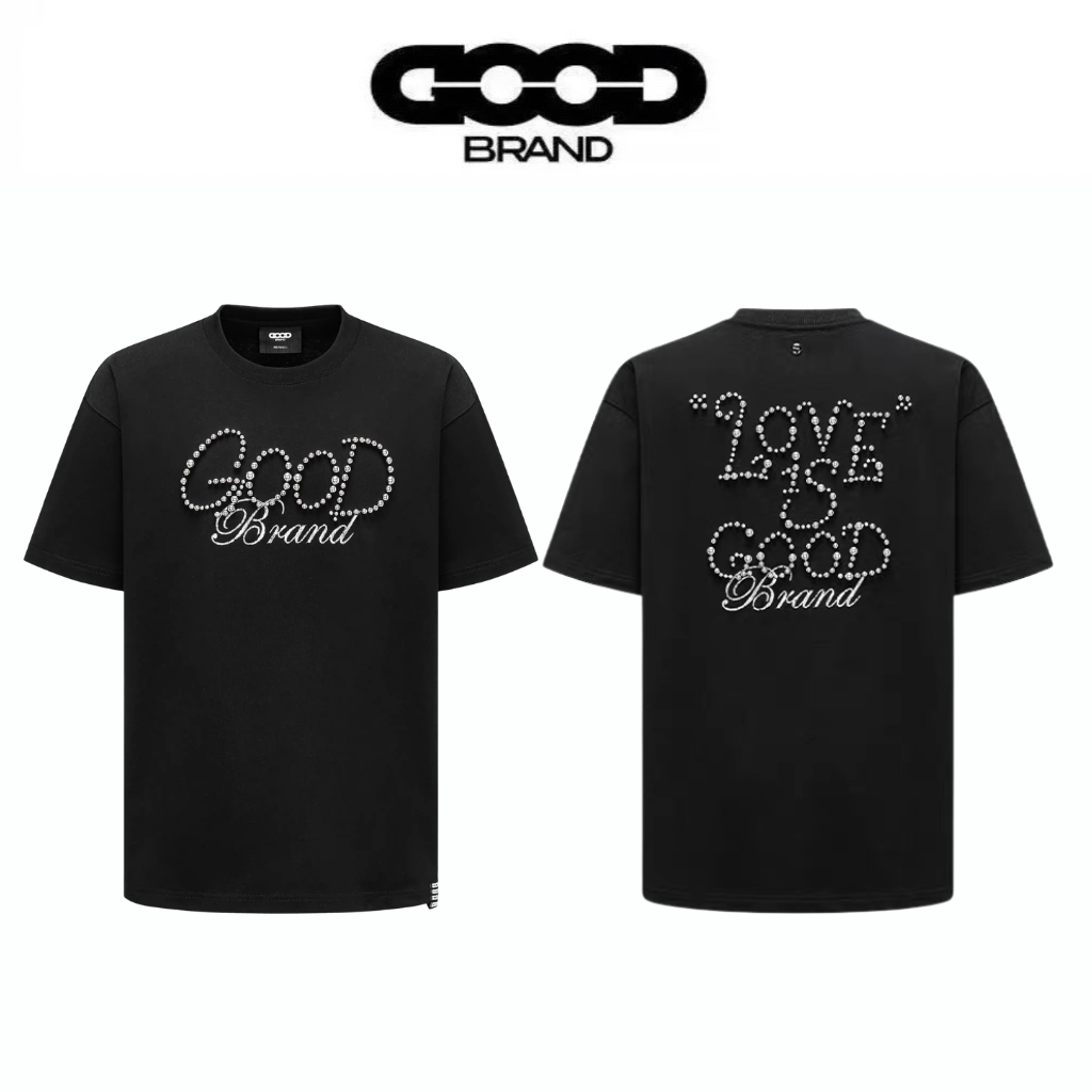 Goodbrand Pearl Rhinestone Logo T-Shirt
