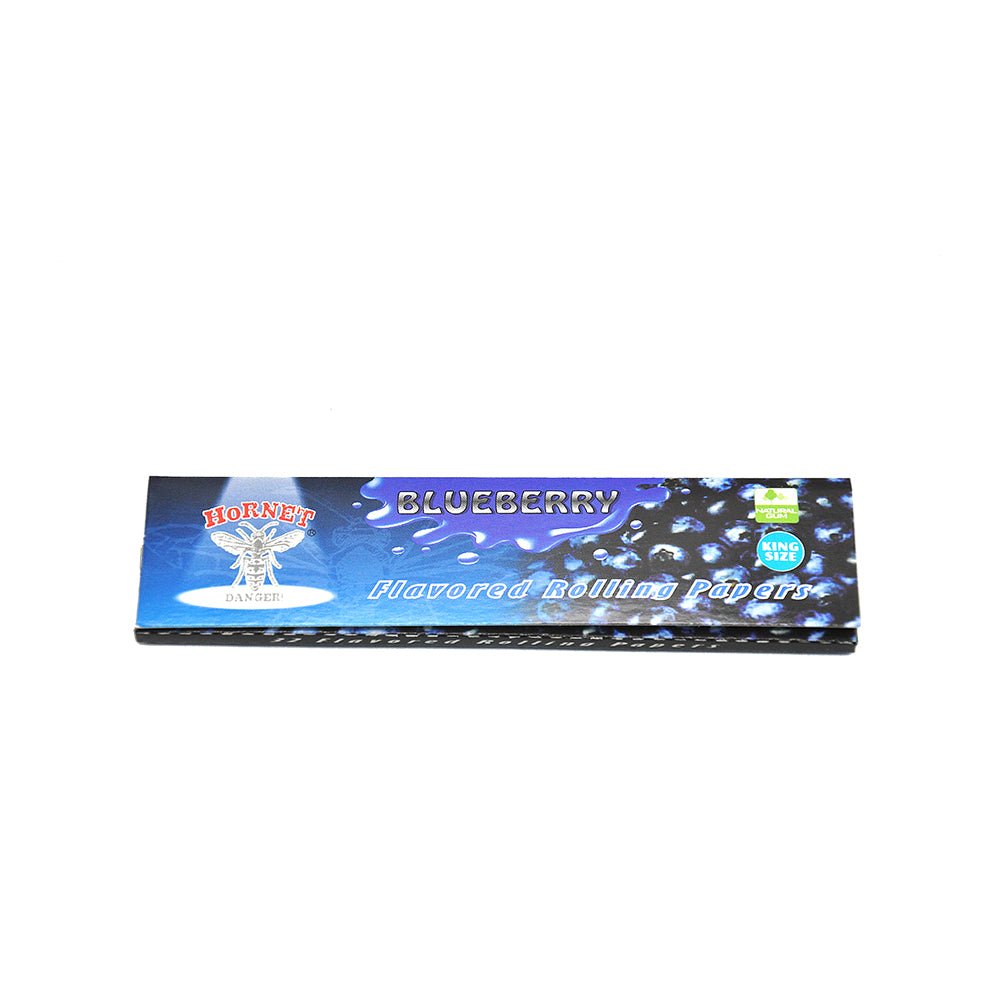 Hornet Kingsize Blueberry Flavored Rolling Paper Box of 25 Booklets/800 sheets