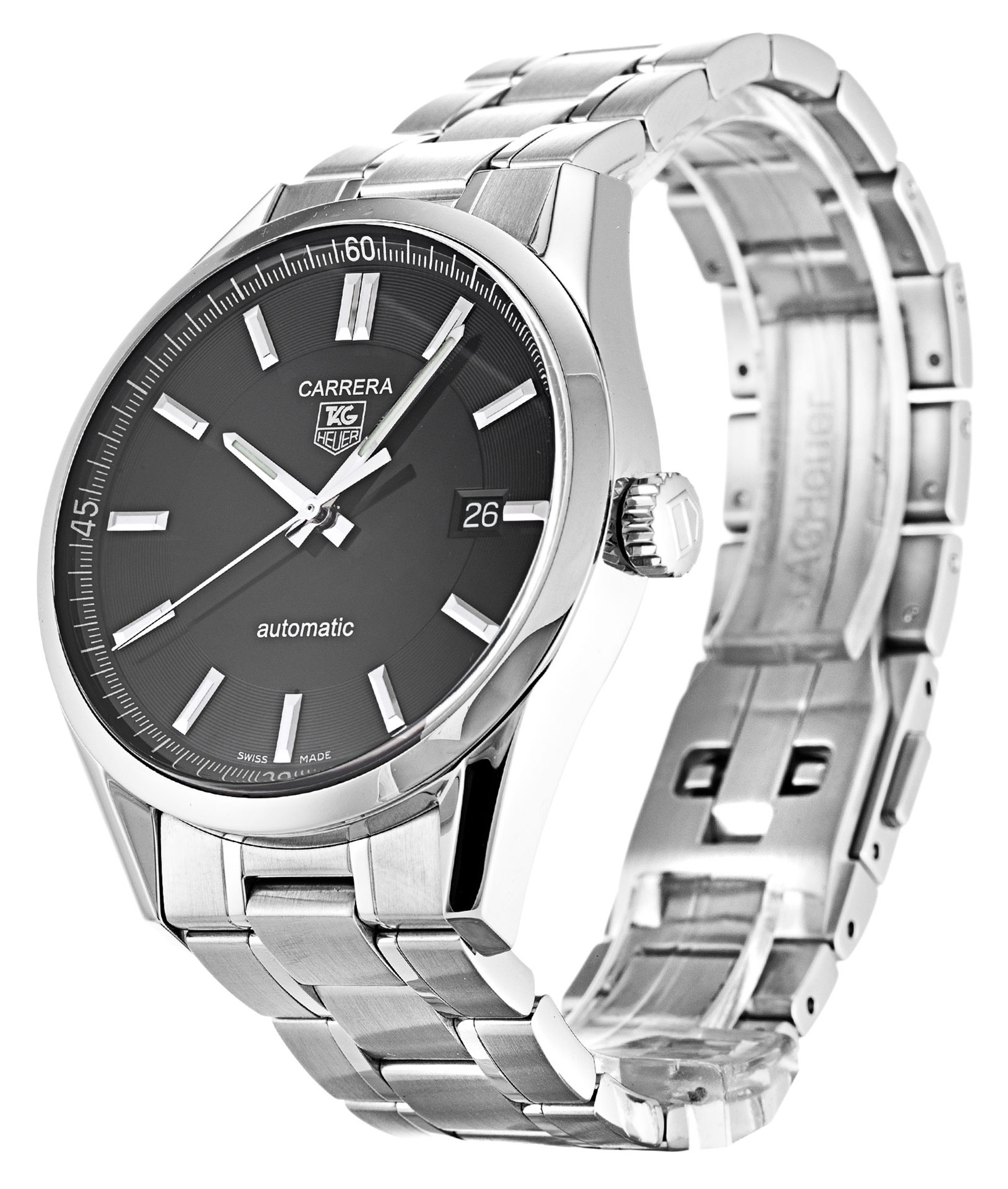 Replica Tag Heuer Carrera WV211B.BA0787 Black Dial Stick Markers 43MM
