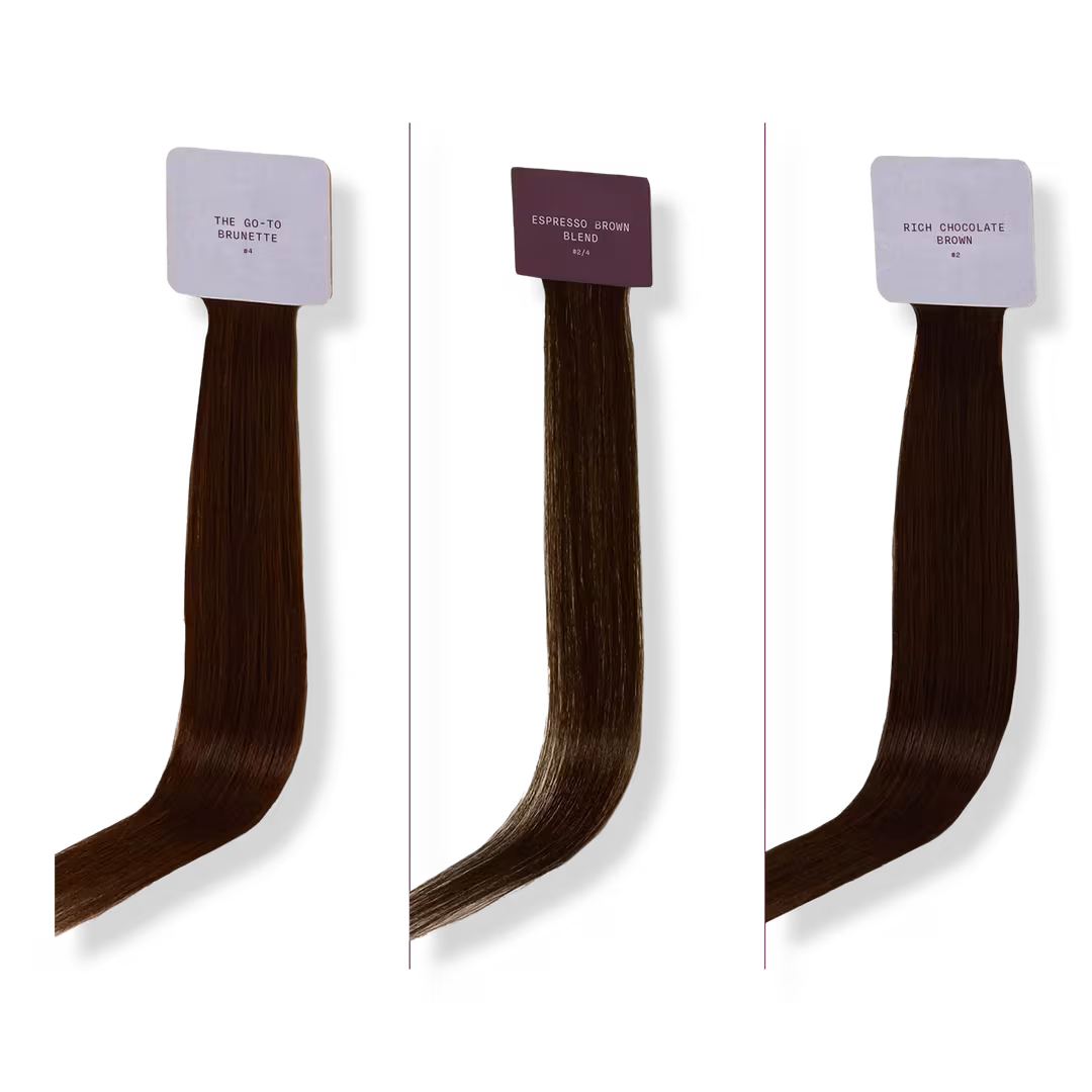 Sitting Pretty  Halo Hair Extensions Brunette Swatch Set