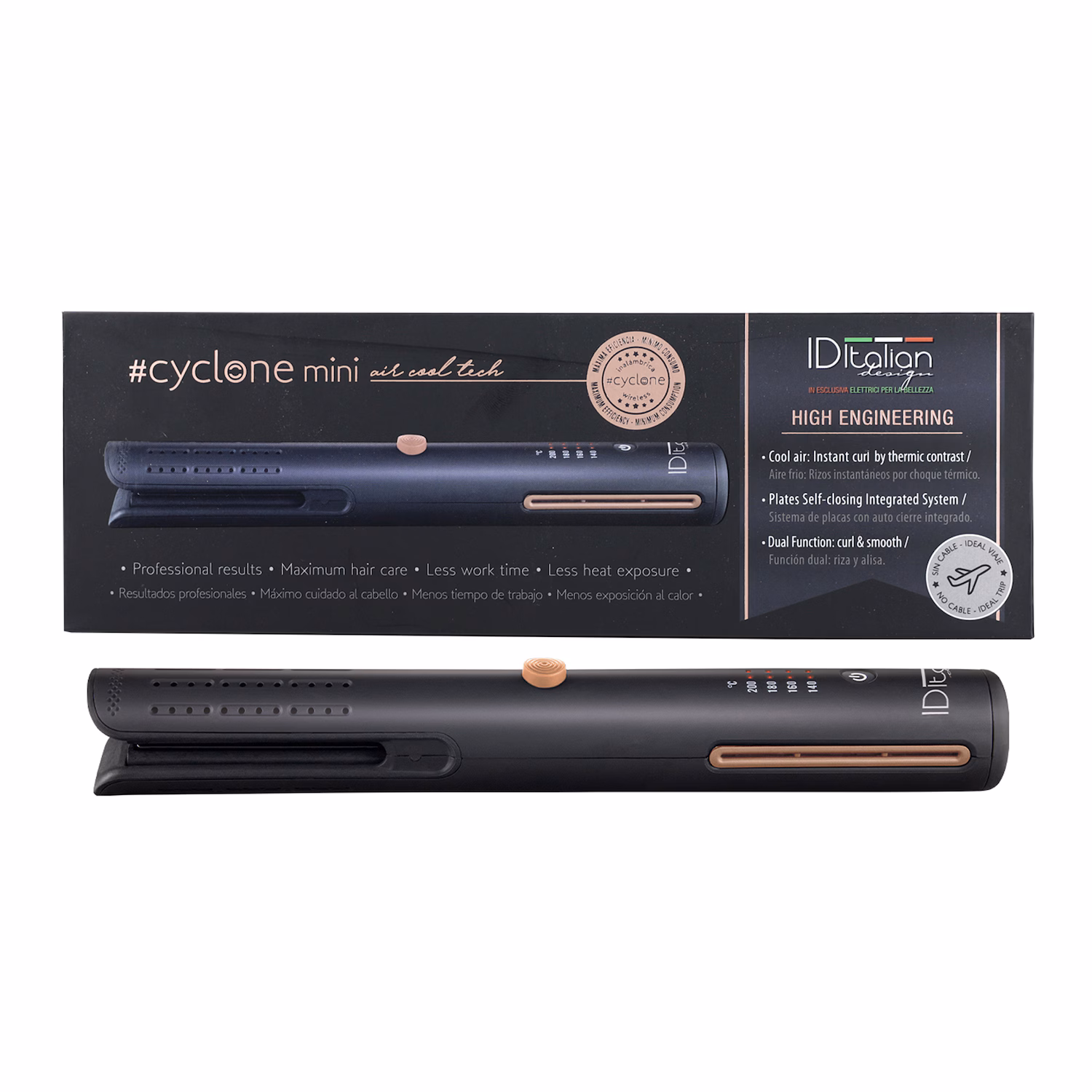 Cyclone Air Cool Tech Usb Portable Hair Straightener  .