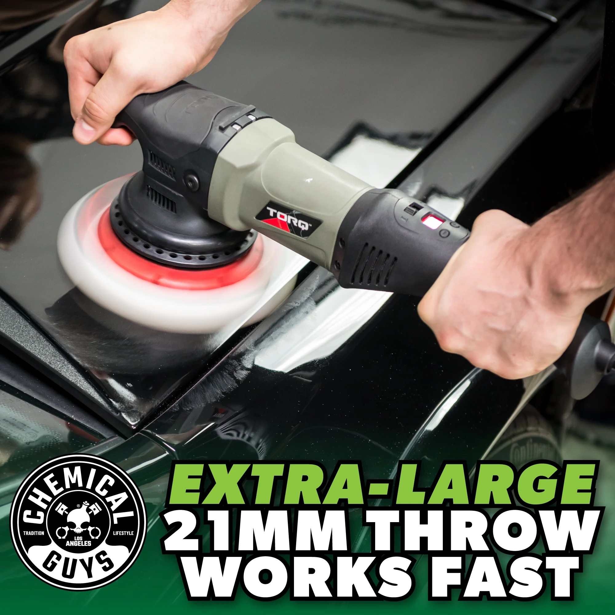 Chemical Guys TORQ22D Random Orbital Polisher w/Red Backing Plate - 120V/60Hz (P4) - TORQ22D