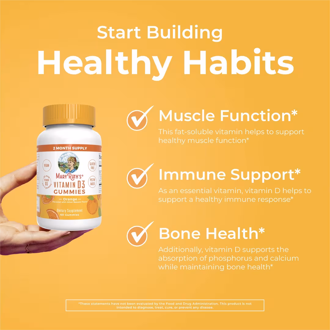 MaryRuth's  Vitamin D3 Gummies Orange