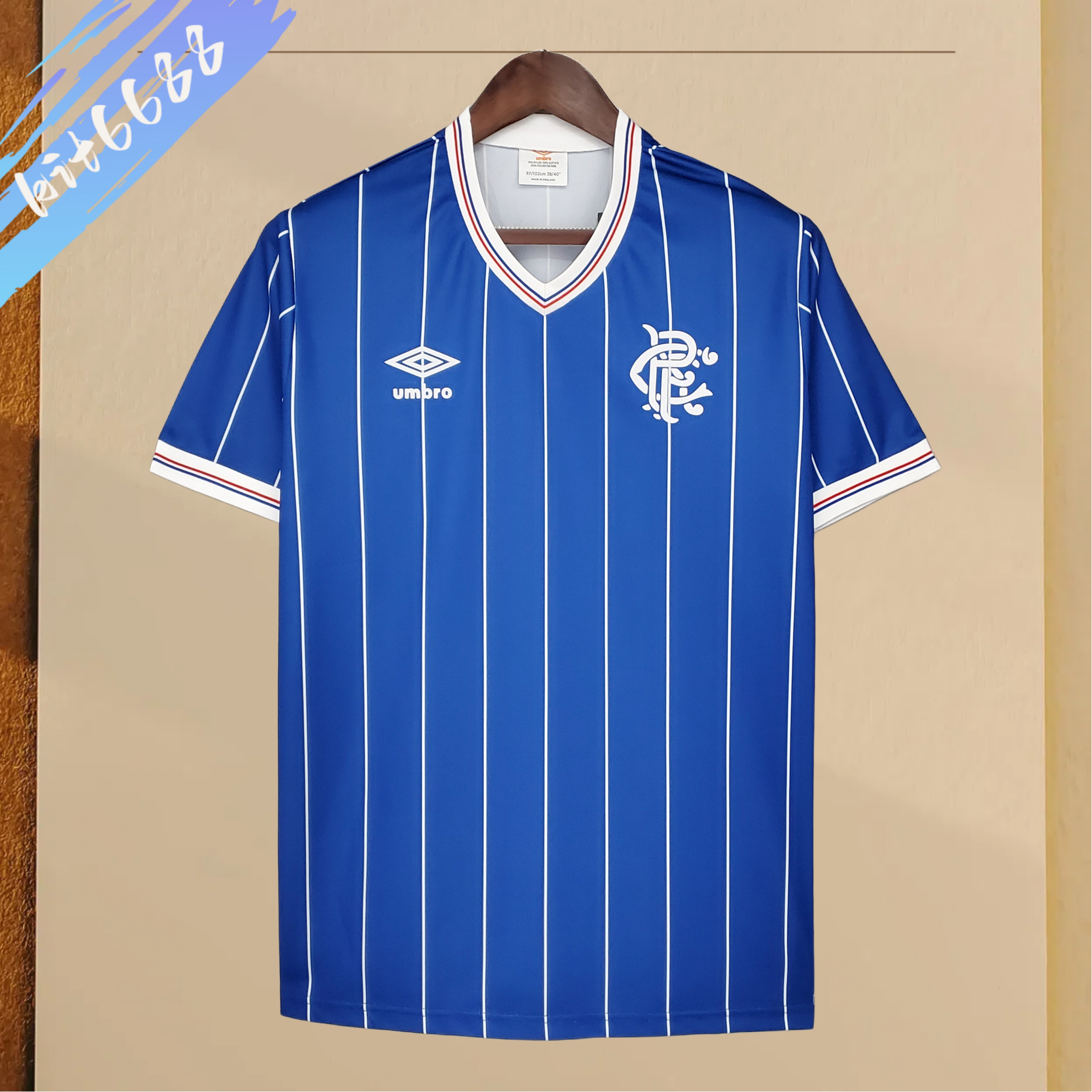 1982/1983 Glasgow Rangers home Retro Football Shirt