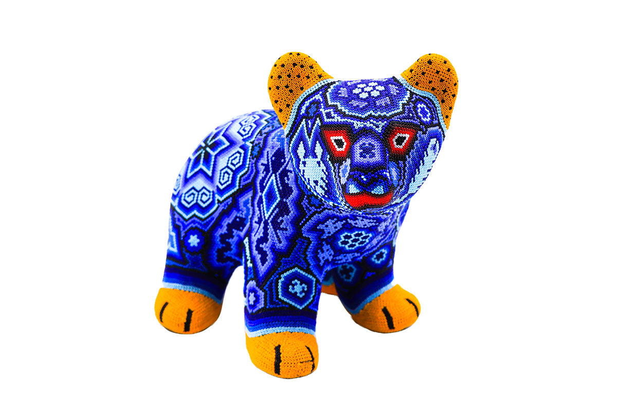 Oso Pardo - Obra de Arte Huichol