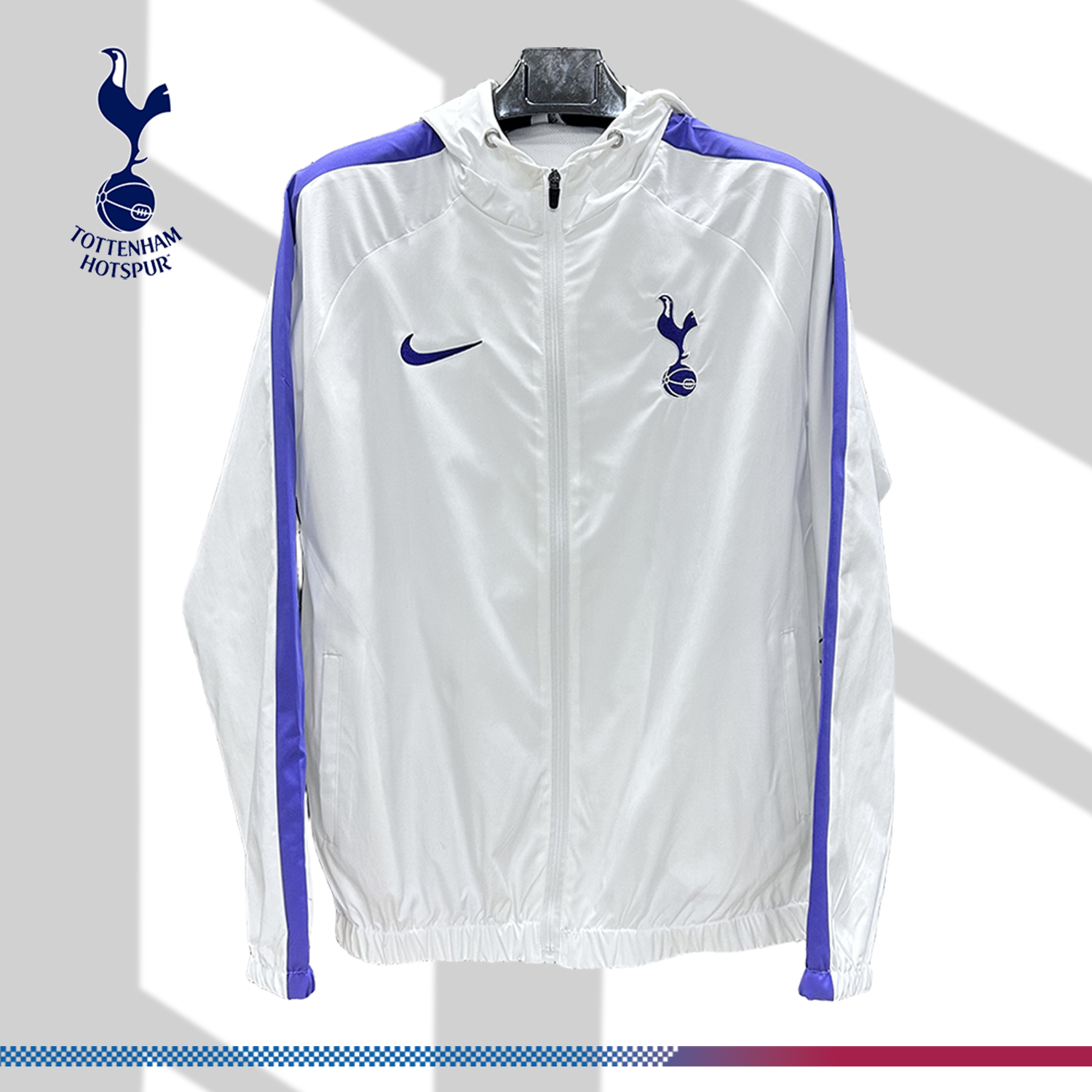 2025/2026 R Tottenham Hotspur long-sleeved hooded football windbreaker