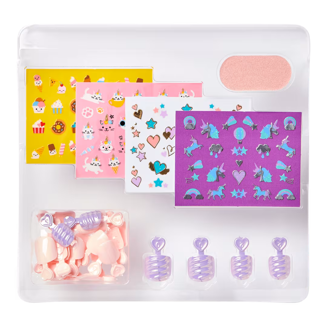 Kiss  Impress Mini Squoval Press On Nails for Kids, Nail Artist Kit