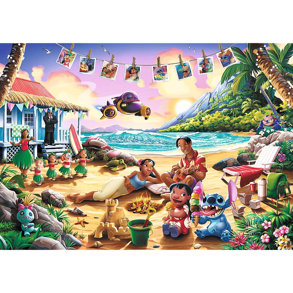 Puzzle Premium Plus Quality Disney Lilo&Amp;Stitch 1000 El. Lilo &Amp; Stitch Impreza Na Plaży