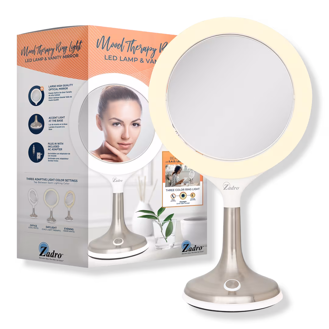 Zadro  Mood Therapy Light Makeup Mirror with 8X/1X, Touch Control