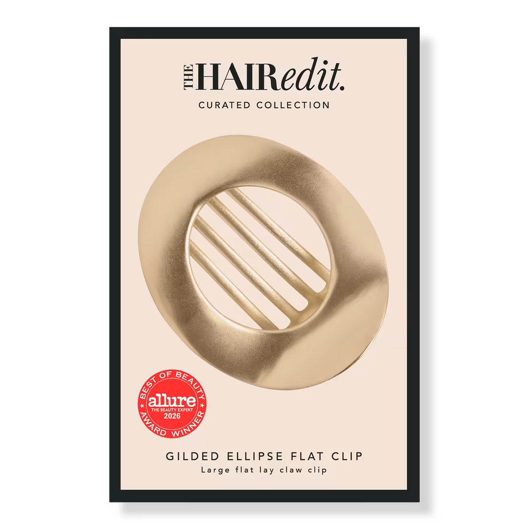 The Hair Edit  Gilded Ellipse Flat Lay Claw Clip