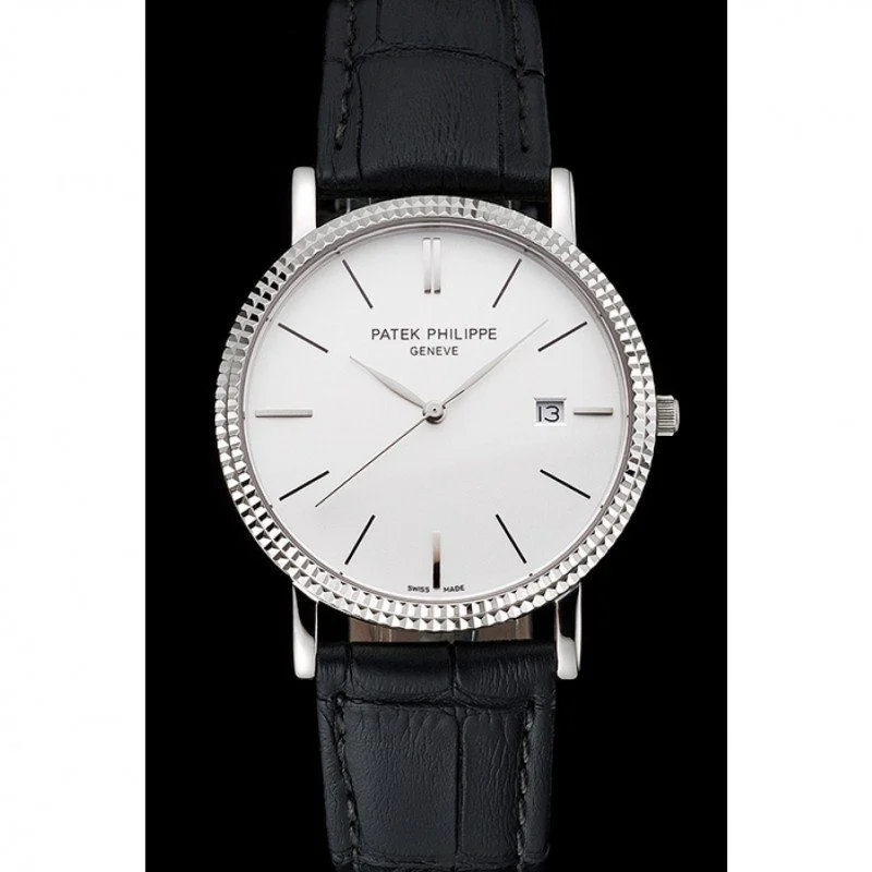 Patek Philippe Calatrava Dial White 40 mm, Stainless Steel