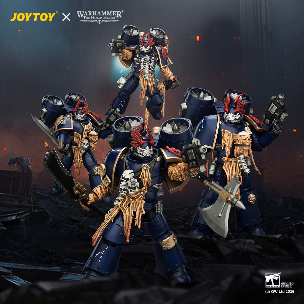 JOYTOY Warhammer The Horus Heresy 1:18 Night Lords Night Raptors Squad - JOYTOY WORLD