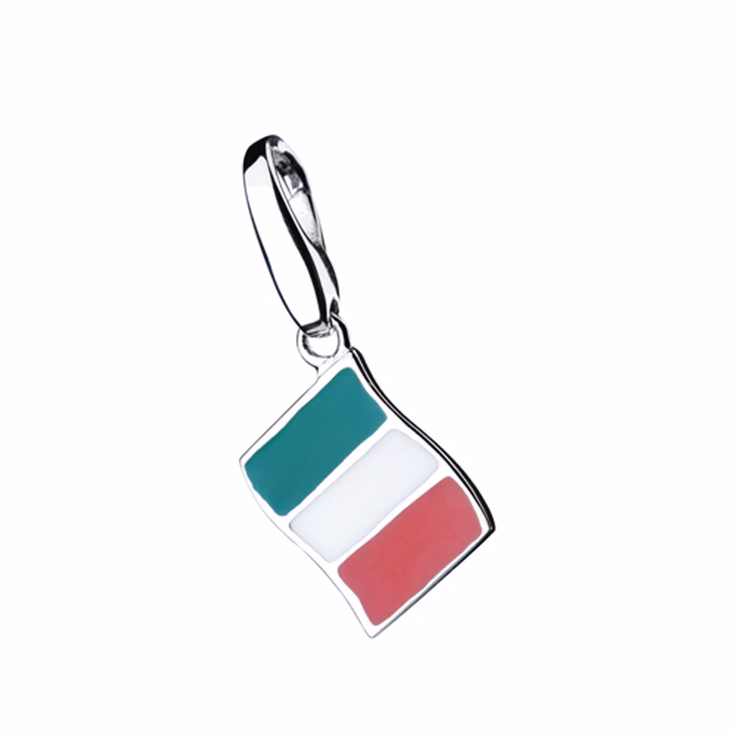 Charm Flagge Italien, Silber 925