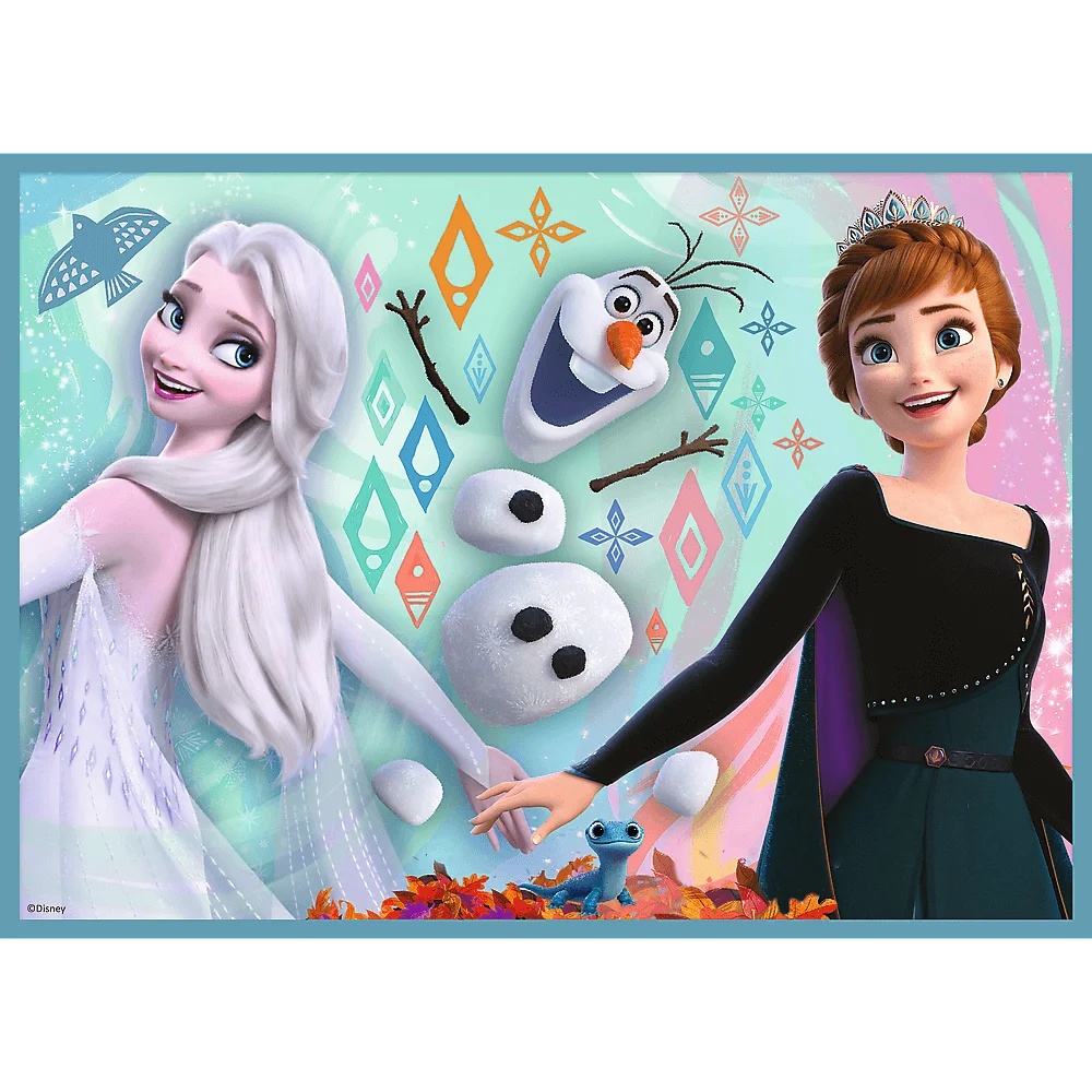 Puzzle 4W1 Kraina Lodu Niezwykły Świat Frozen
