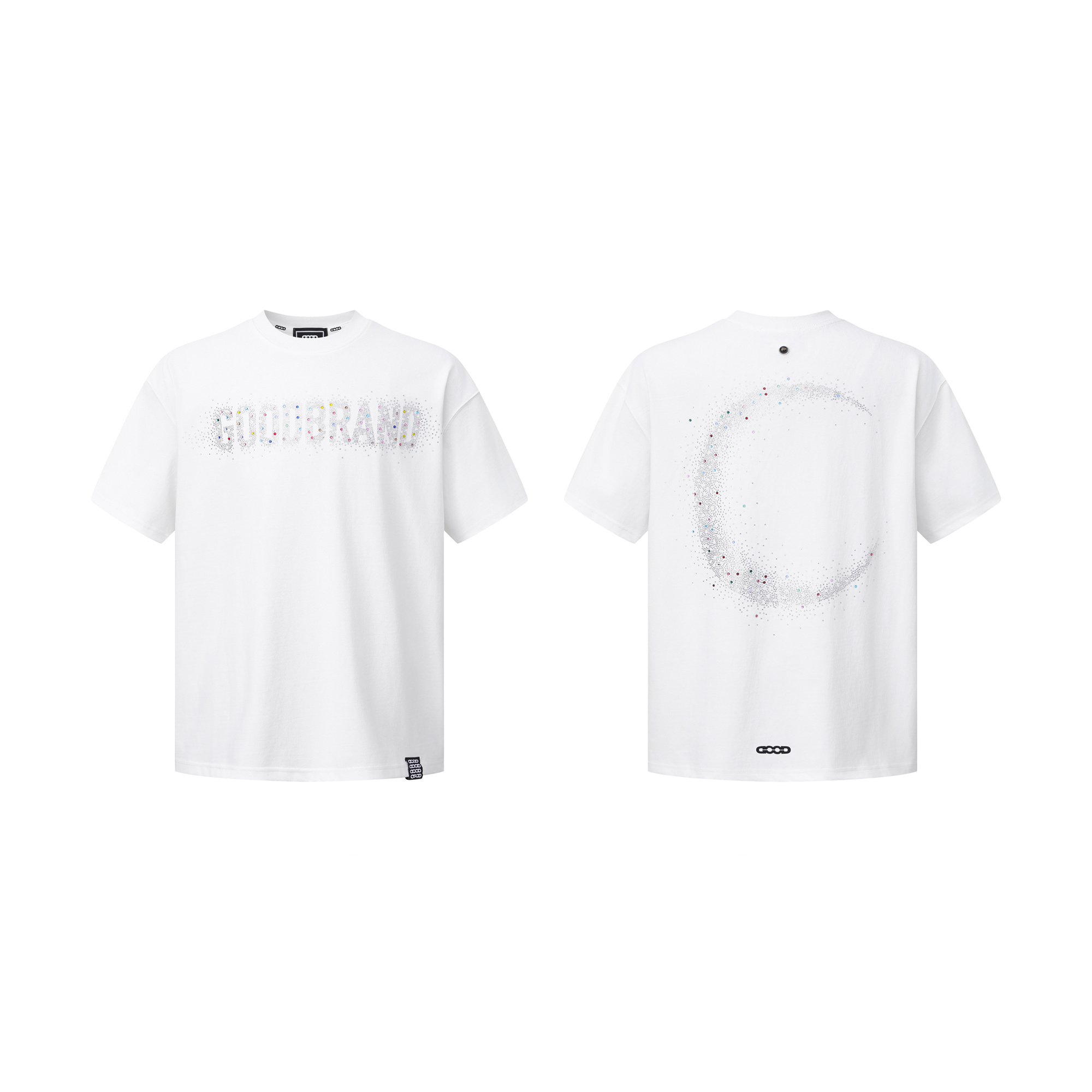 Full Diamond Crescent Logo Lightweight Luxury Fashion tshirt