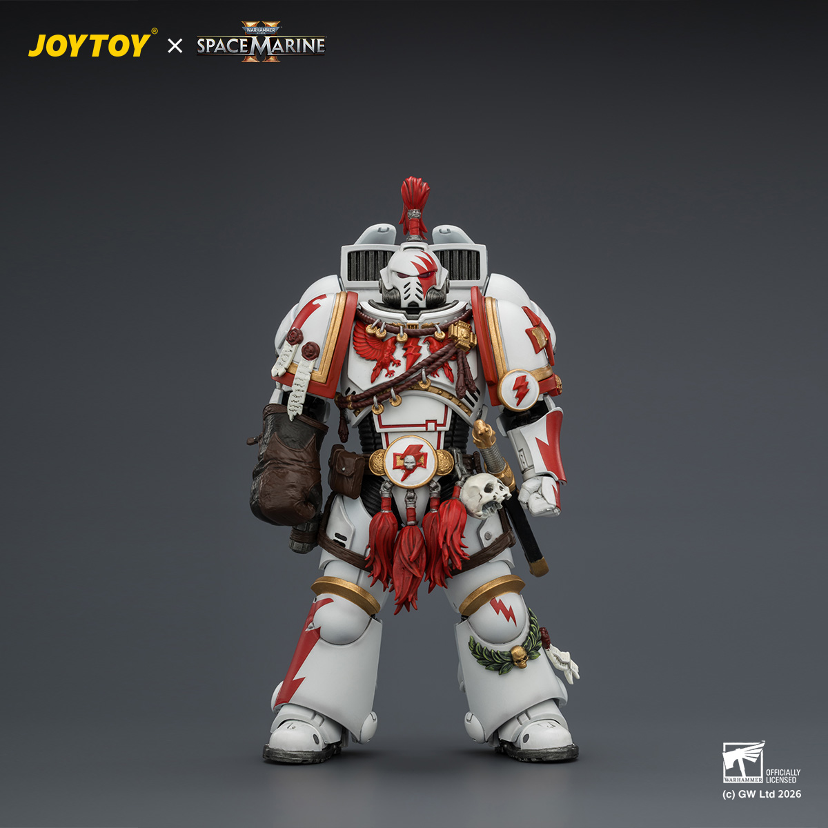 JOYTOY JT04407 Warhammer 40k 1: 18 White Scars Assault Intercessor Champion - JOYTOY WORLD