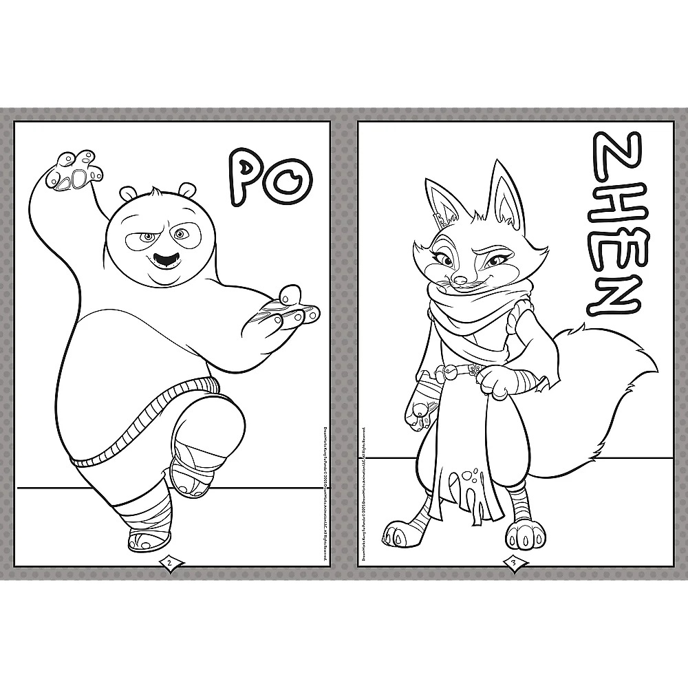Książka Aktywizująca Kung Fu Panda, Kolorowanka