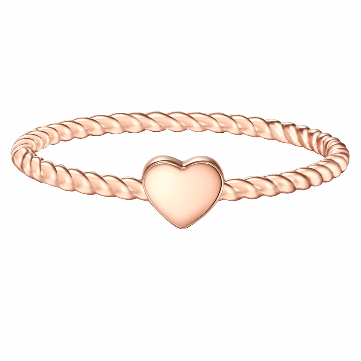 Ring Herz aus Sterling Silber in roségold