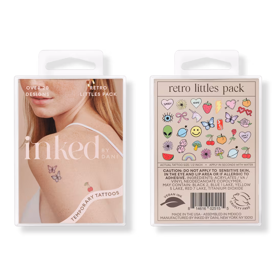 Inked by Dani  Retro Littles Temporary Tattoo Pack